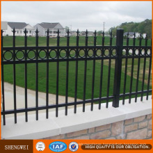 Powder Coated Pressed Spear Steel Security Fencing
